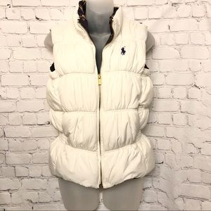 GIRLS RALPH LAUREN POLO REVERSIBLE PUFFER VEST LG